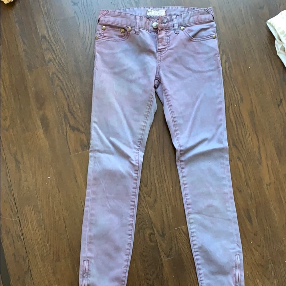 Free people purple/pink jeans